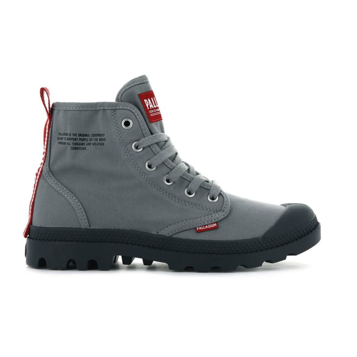 Palladium Pampa Hi Dare Men\'s Boots Grey | UK E183-EMQ